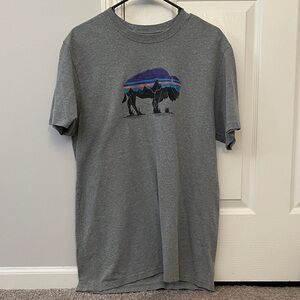 Patagonia Gray Bison Graphic Tee